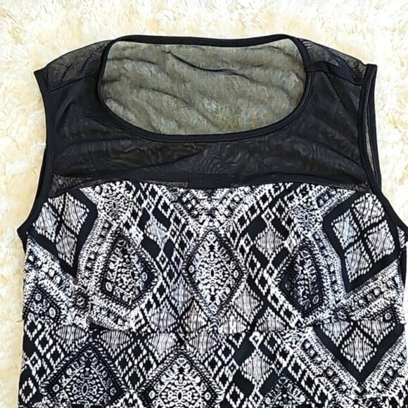 Women's Mini Cocktail Dress Size 4 Black White Office Evening Bodycon Classic - Picture 3 of 14